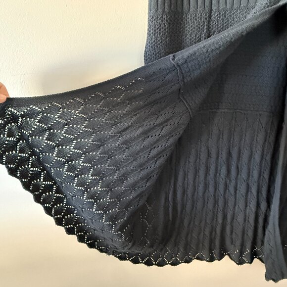 Women's L Free People Bari Knit Column Black Maxi Skirt - Picture 6 of 9